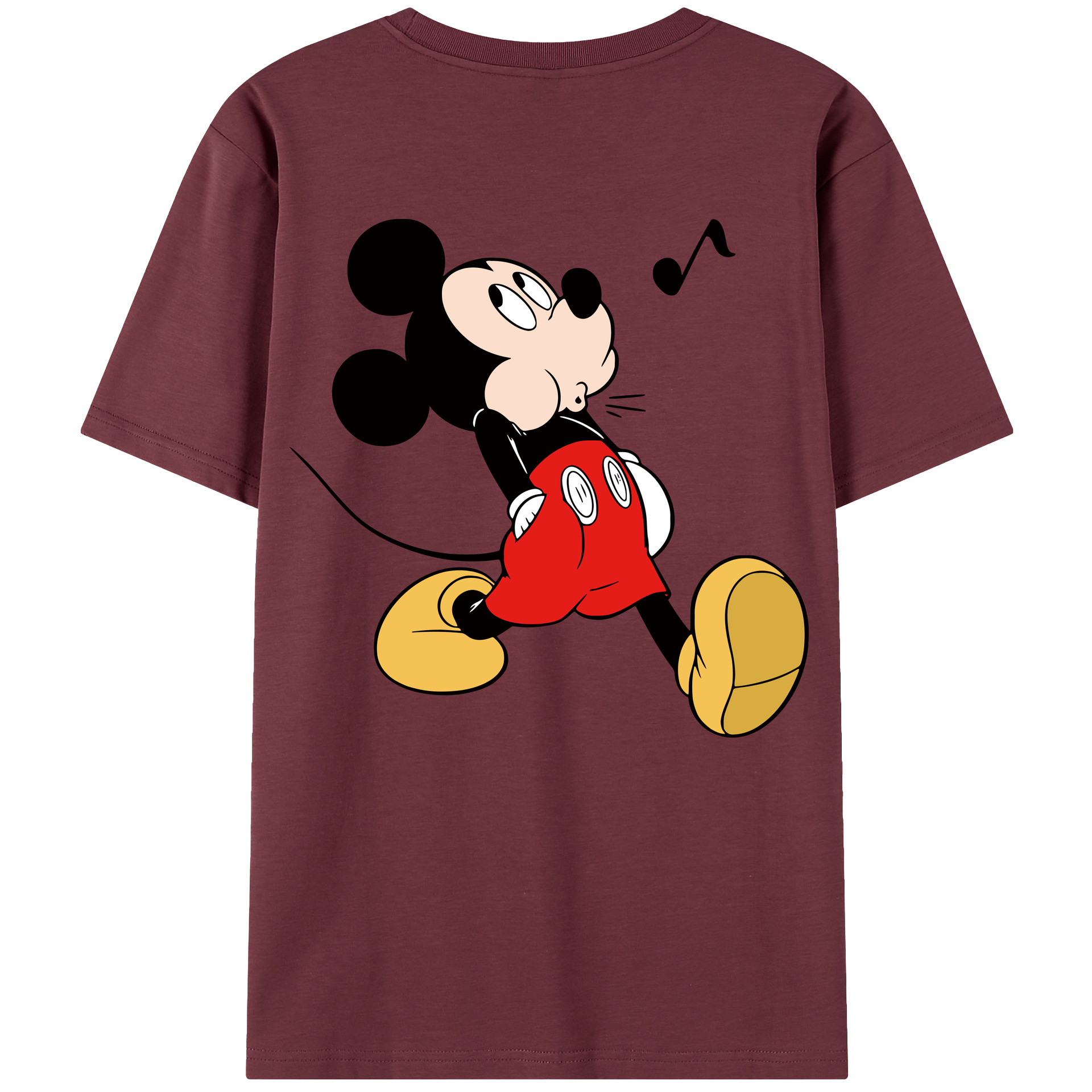 （画像用） ミッキーマウス Mickey Mouse 綿100％半袖Tシャツ（背面プリント）
